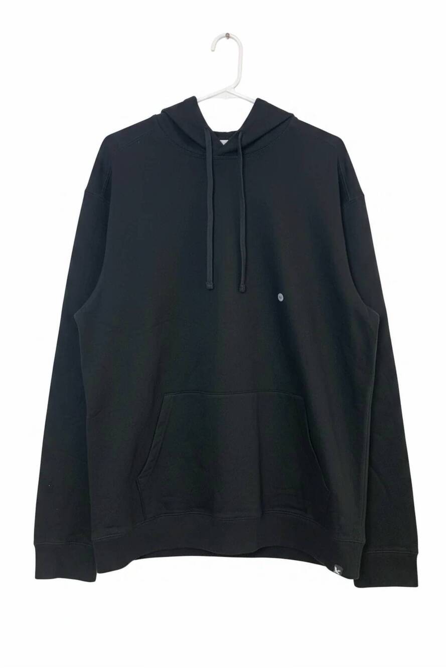 NEW EDDIE BAUER men's long sleeve camp fleece pullover hoodie in black